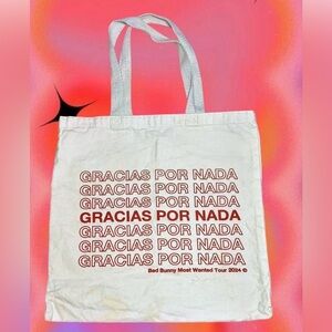 “Gracias Por Nada” Bad Bunny tour merch tote Bag